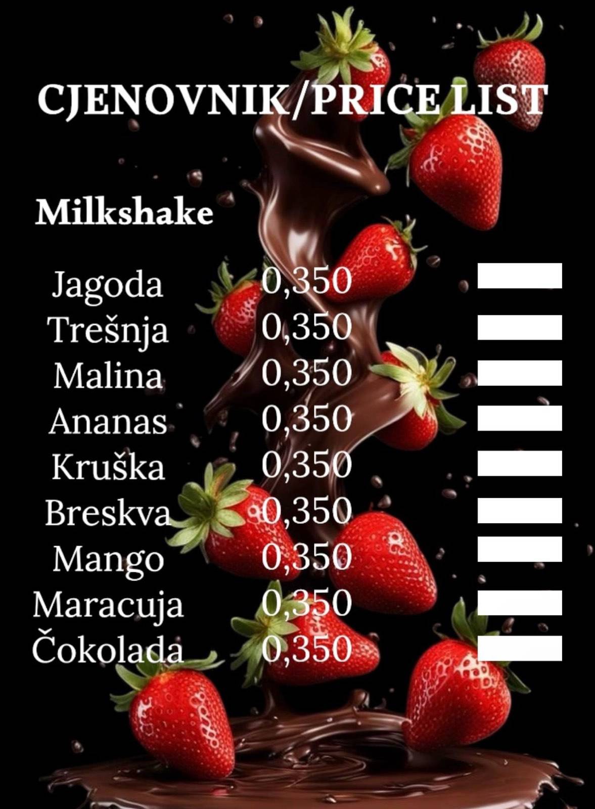 Menu de Marcone Kaffe Bar