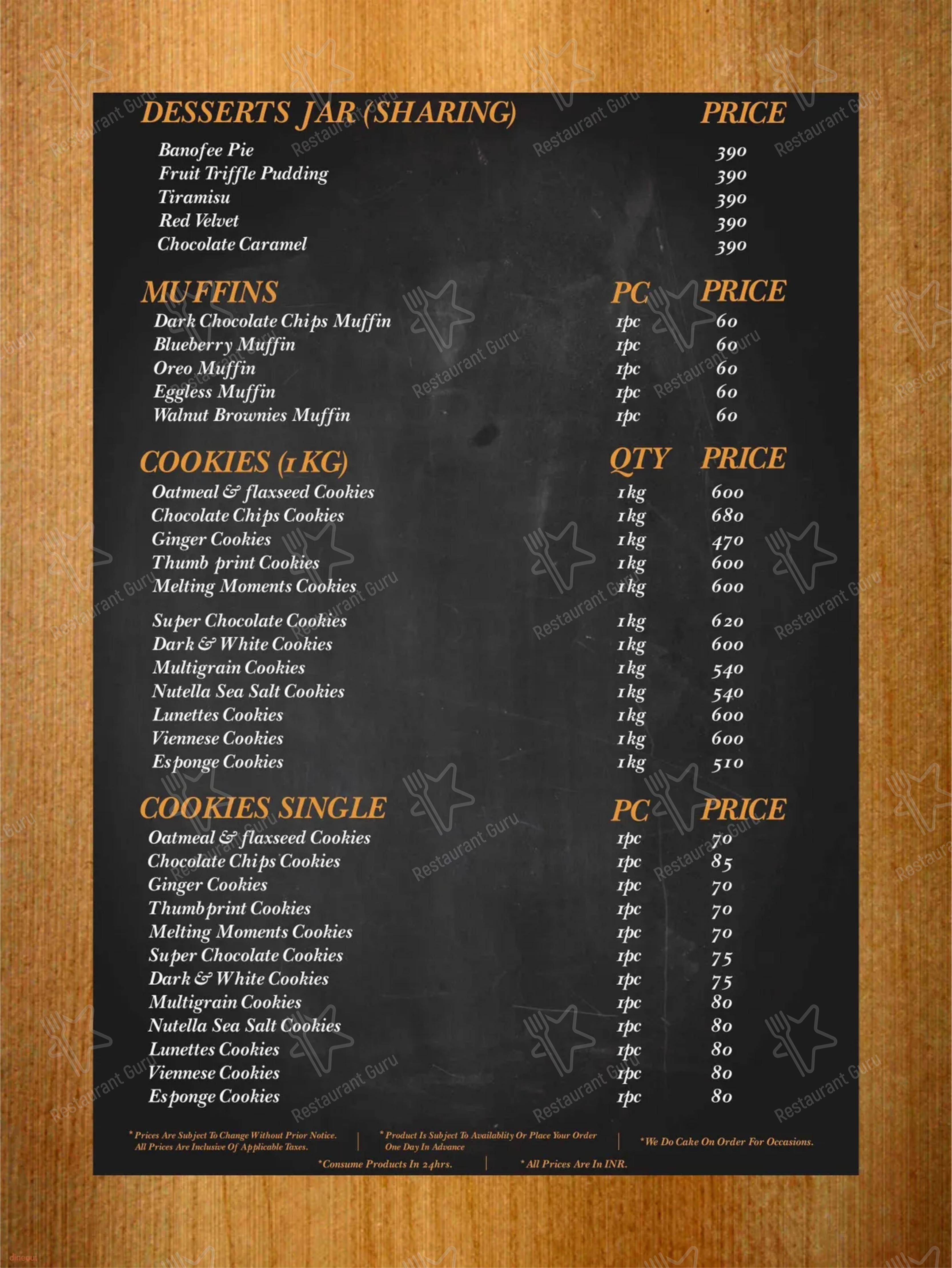 Rustique - Cafe & Bar - Menu