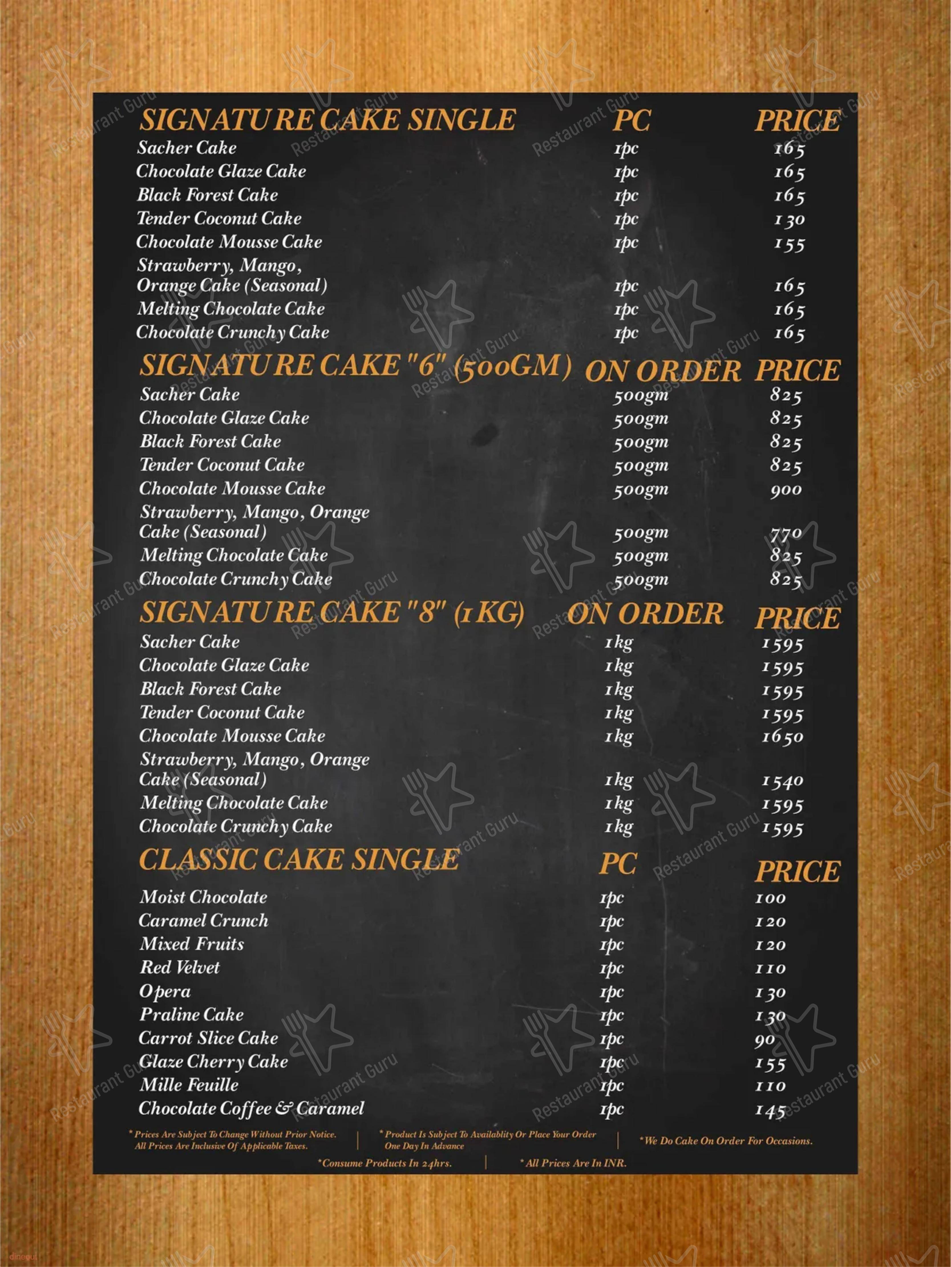 Menu for Rustique - Cafe & Bar in New Delhi