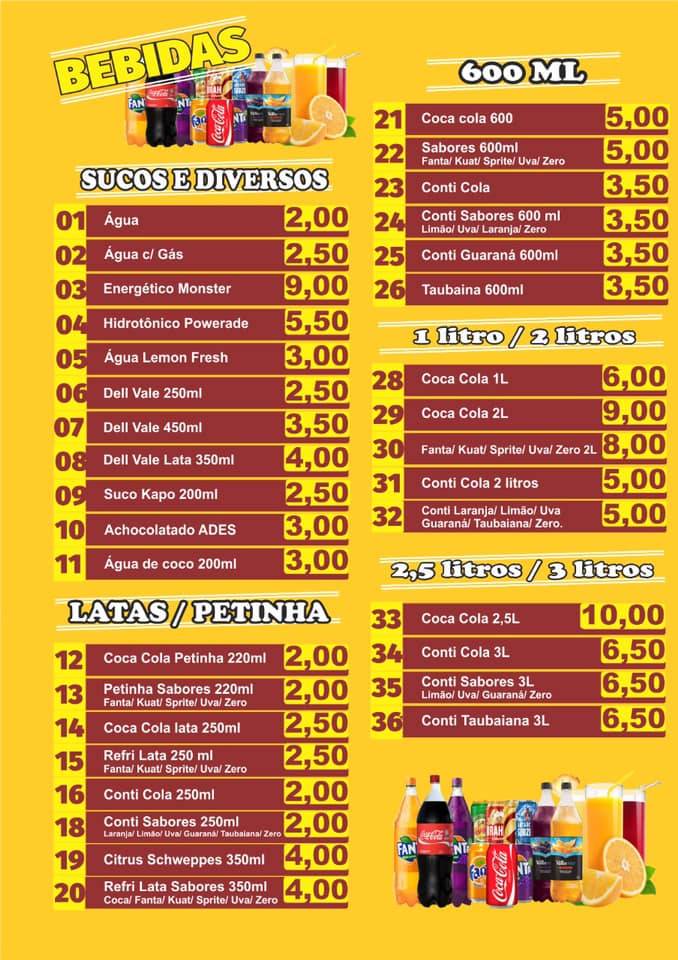 SABOR DE FESTA - MINI SALGADOS cardápio