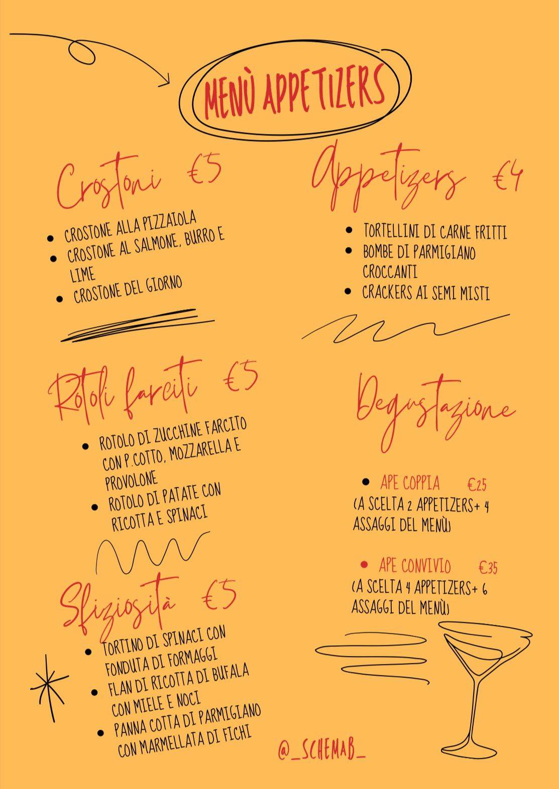 Menu di SCHEMA B 