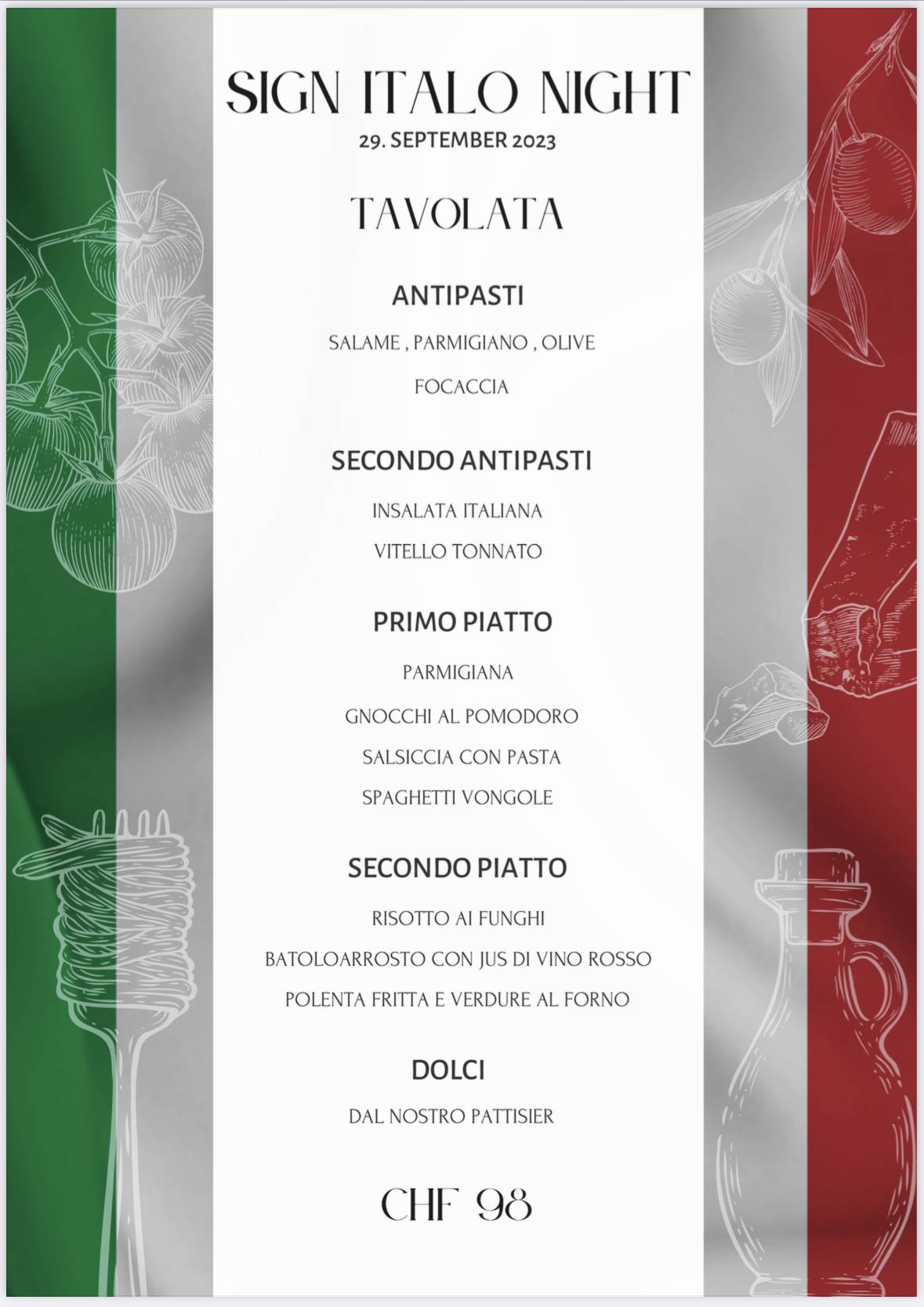 Menu de SIGN eat & drink