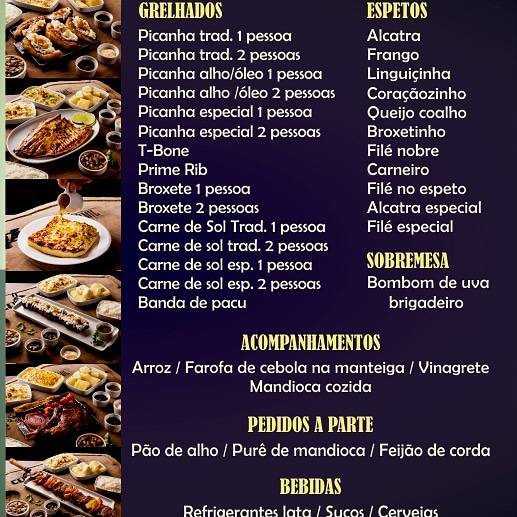 Sabor Mil cardápio