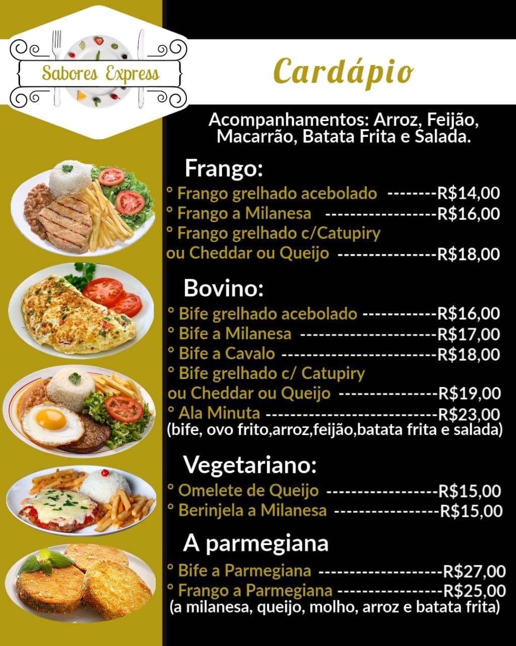 Menu Em Sabores Express Restaurante Hamburgueria Florian Polis