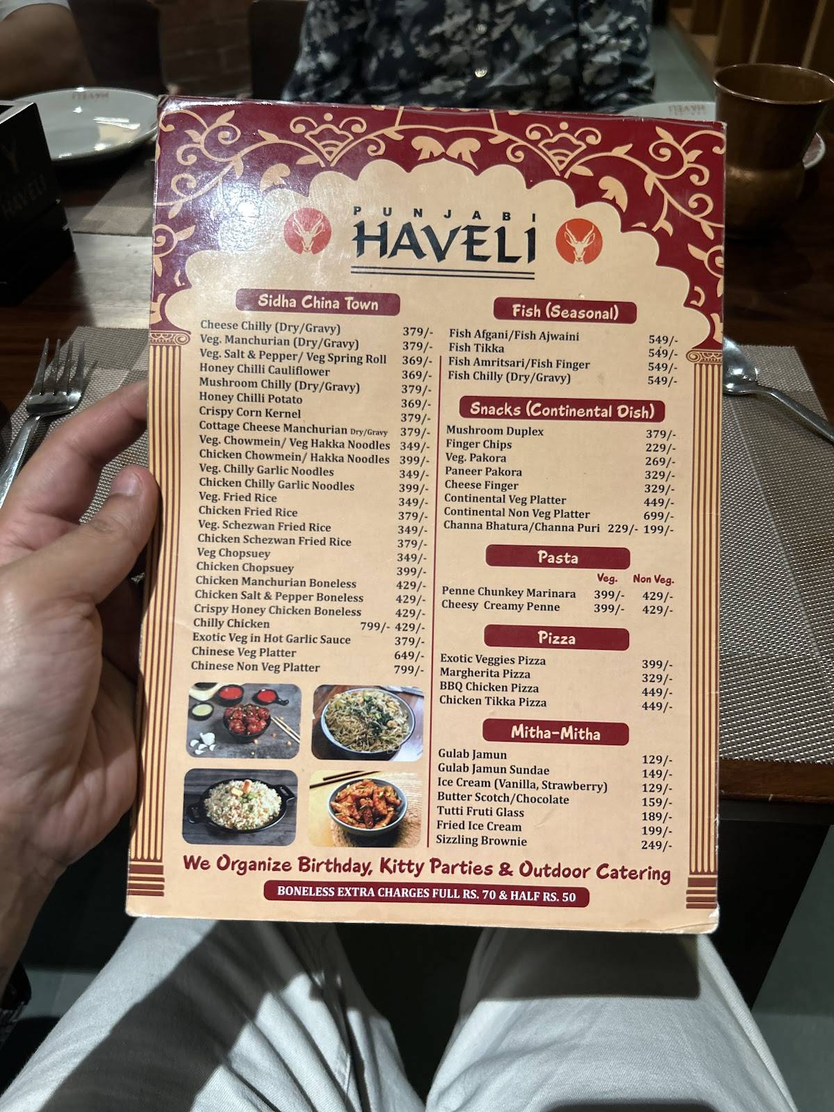 Punjabi Haveli menu