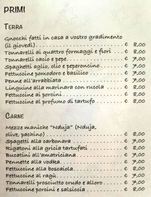 Menu di Sale e olio 