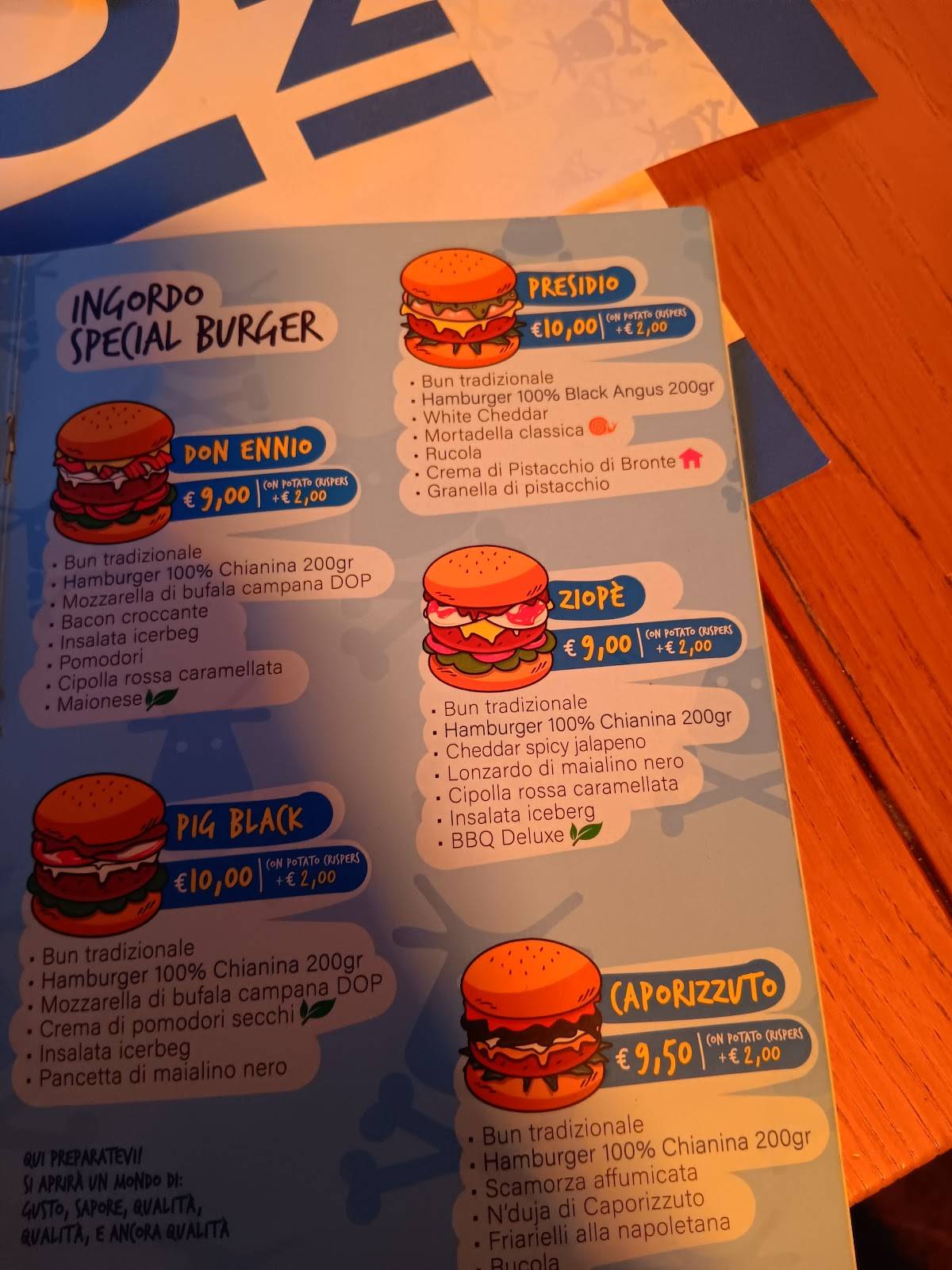 Menu di Ingordo 