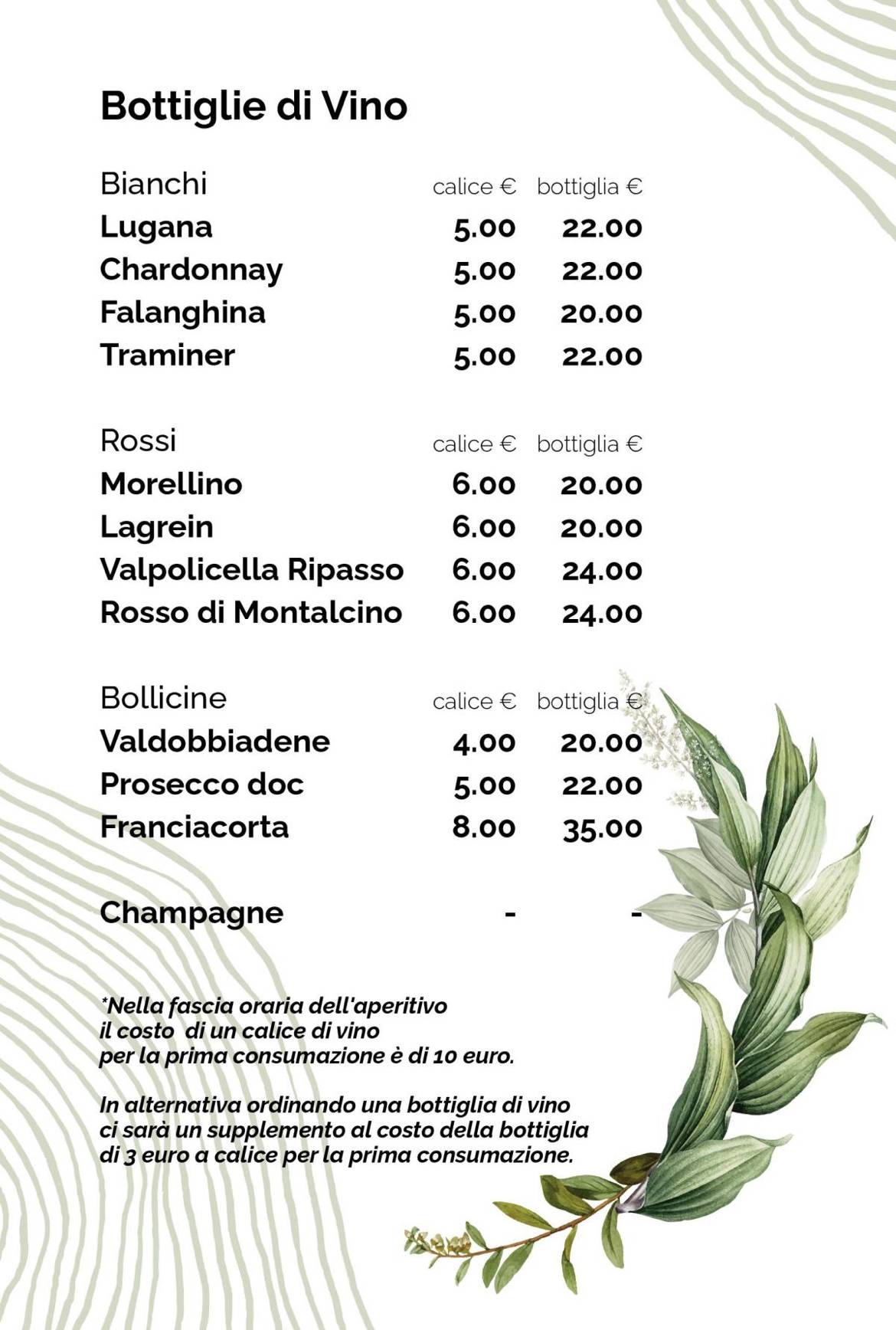 Menu di La Pagoda Lounge Bar 