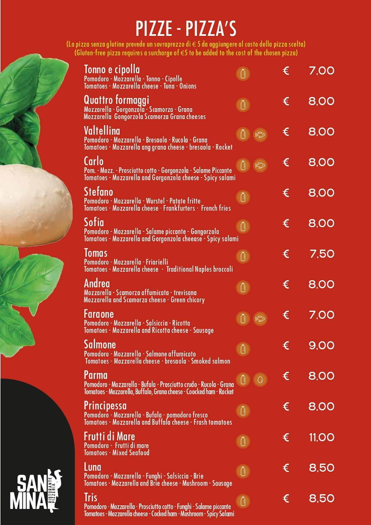 Menu di San Mina 