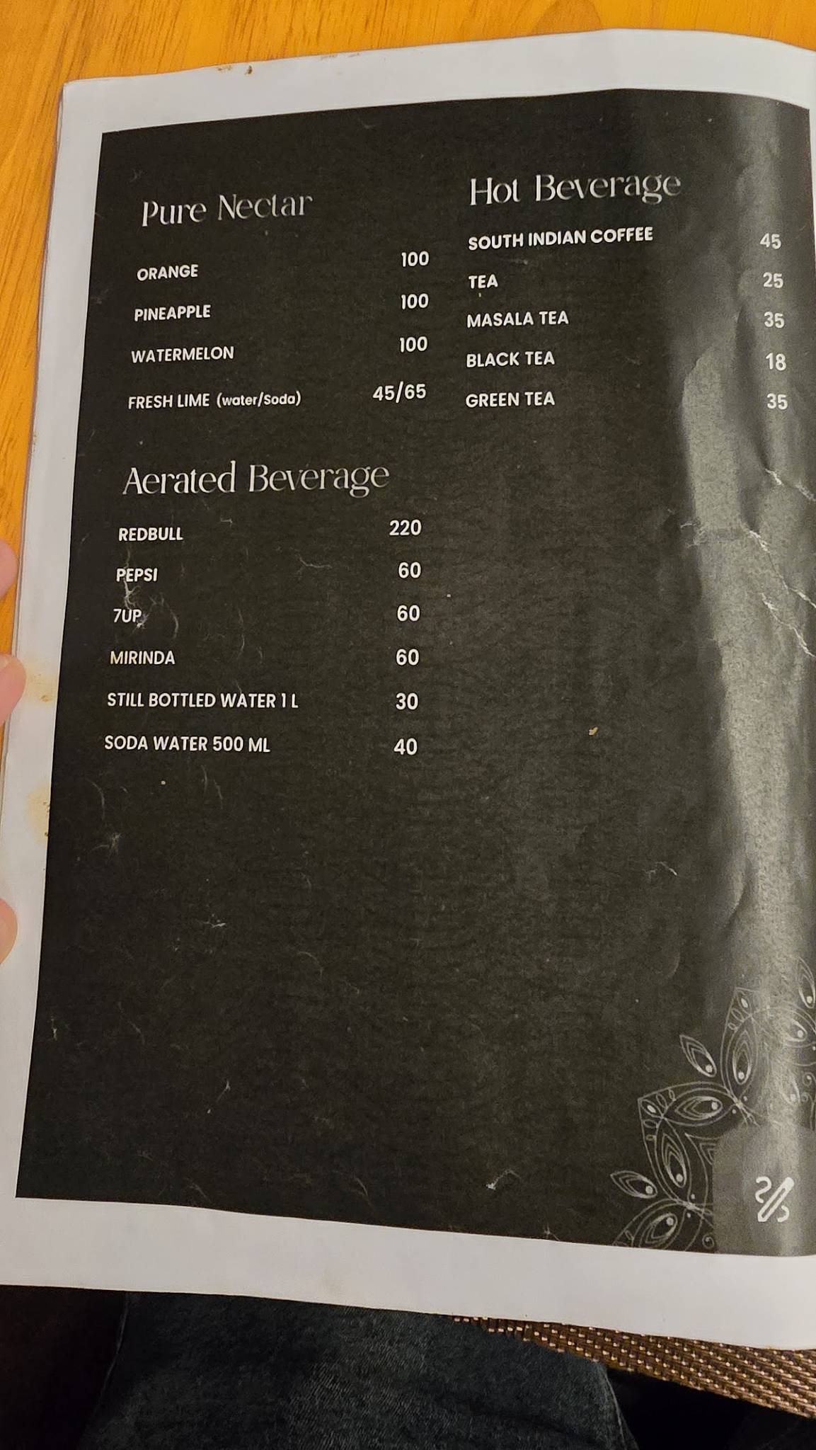 Sanchari by Chef Pillai Palakkad menu
