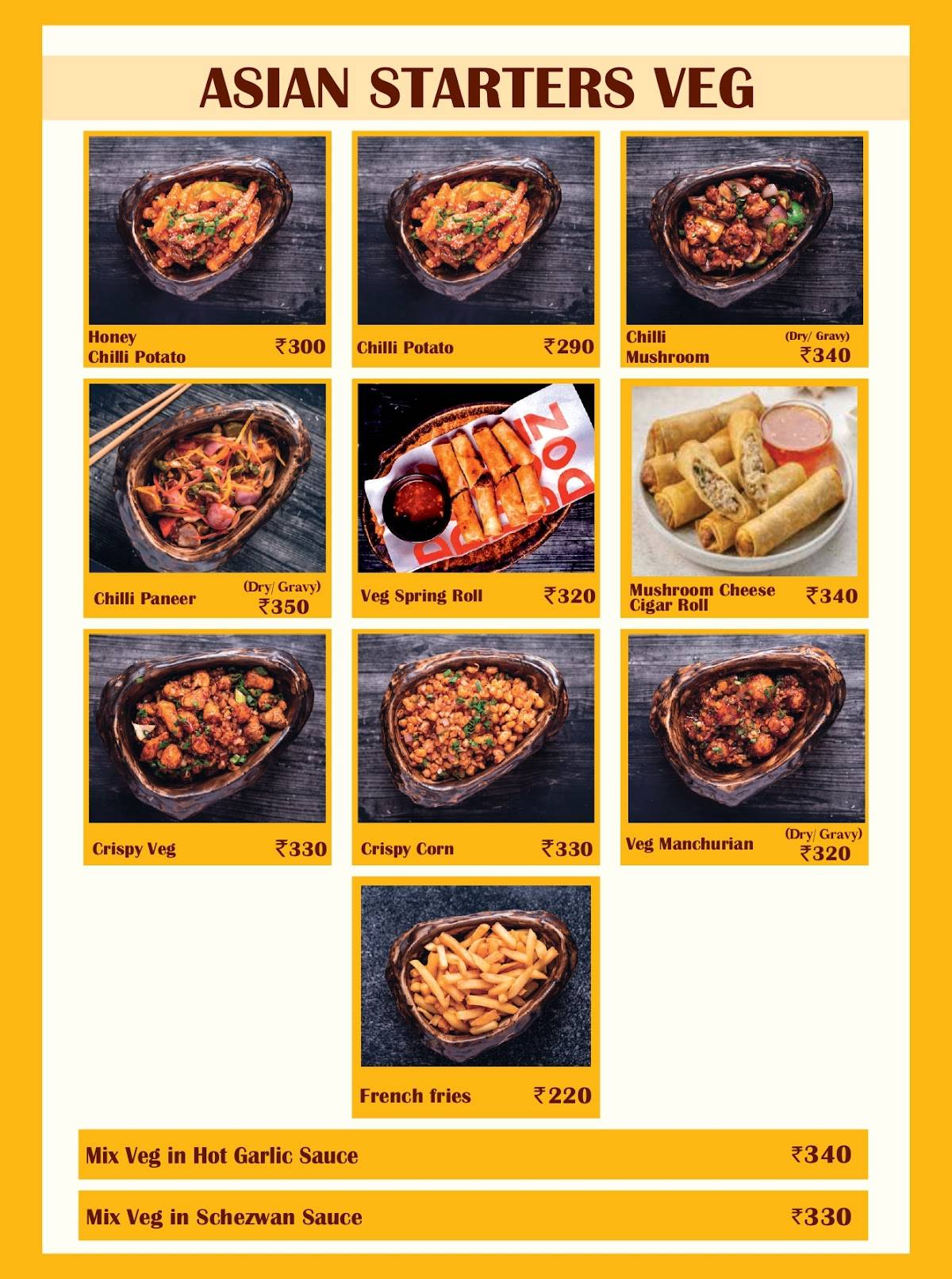 Sandoz Restaurant - Paschim Vihar menu