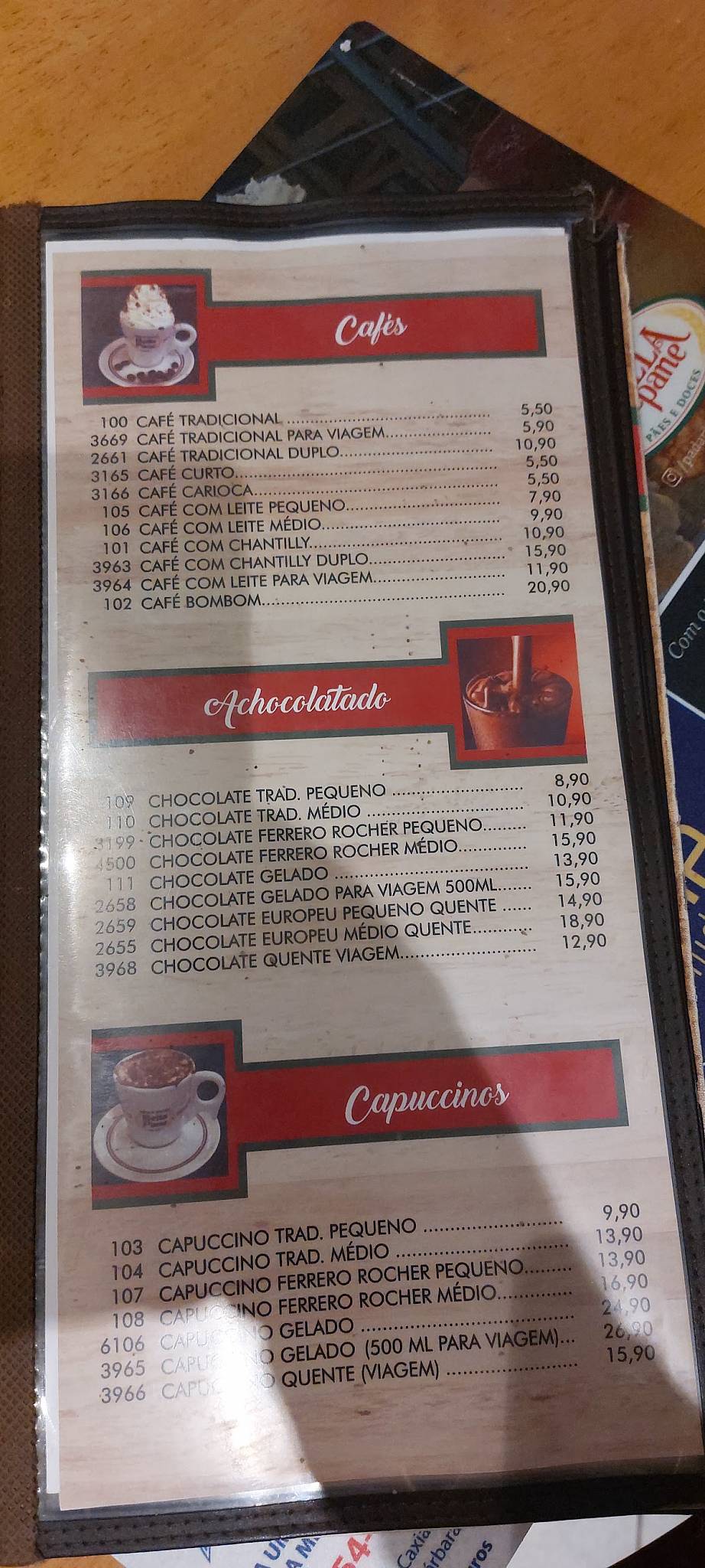 Bella Pane Pães e Confeitaria cardápio