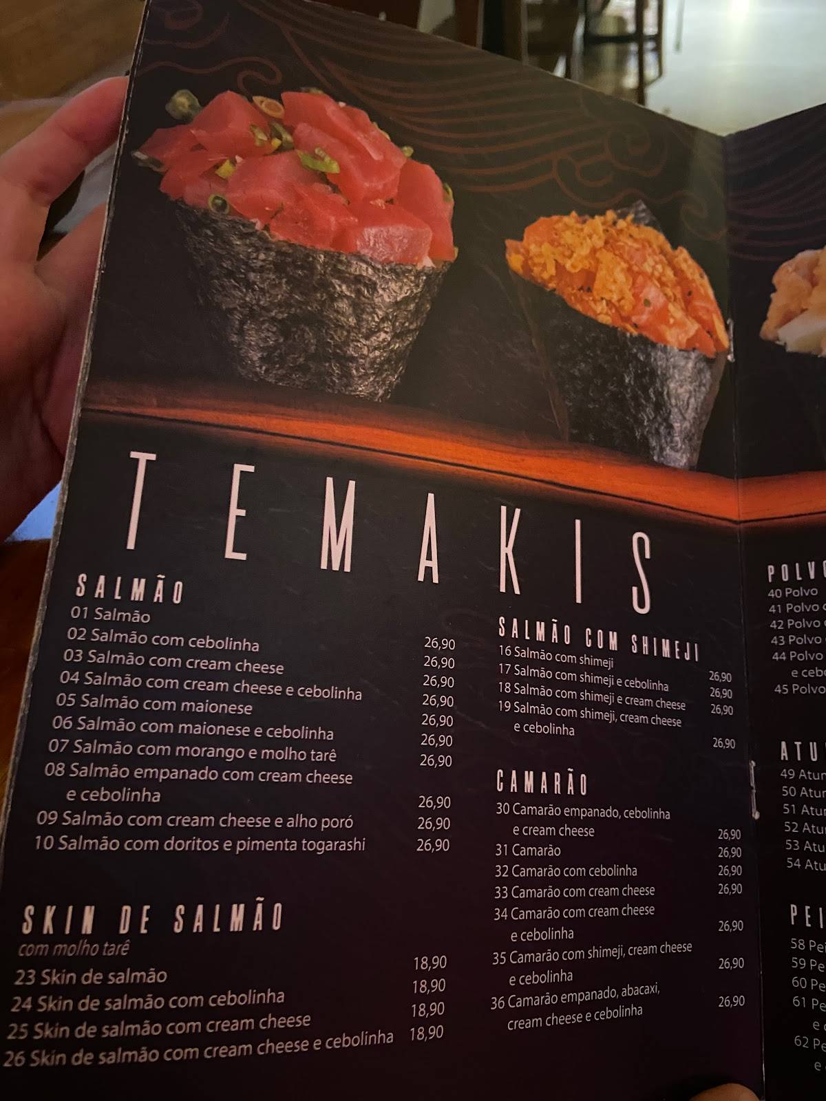 D'Boa Sushi cardápio