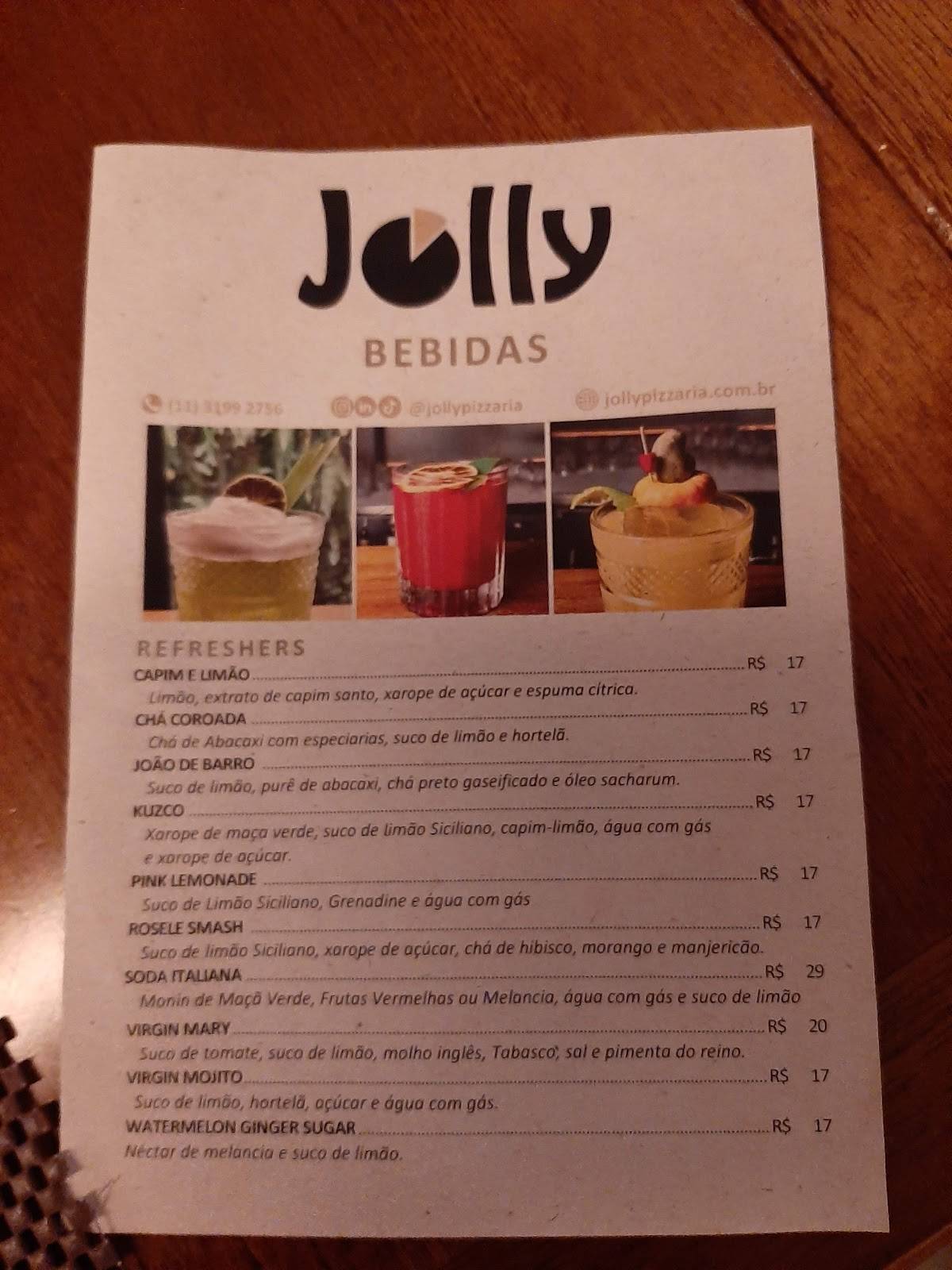 Jolly Restaurante e Pizzaria cardápio