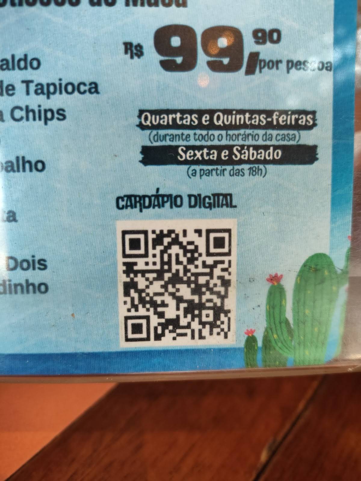 Boteco Macaxeira cardápio