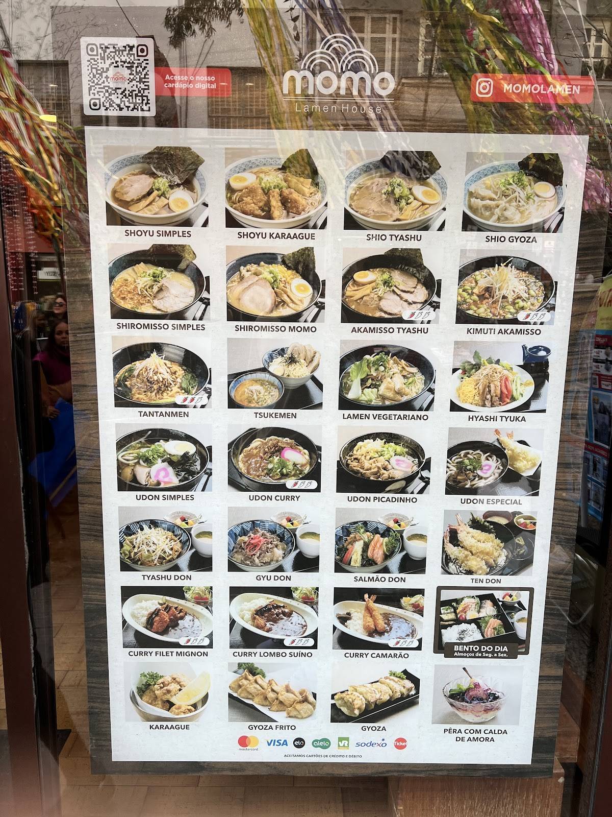 Momo Lamen cardápio