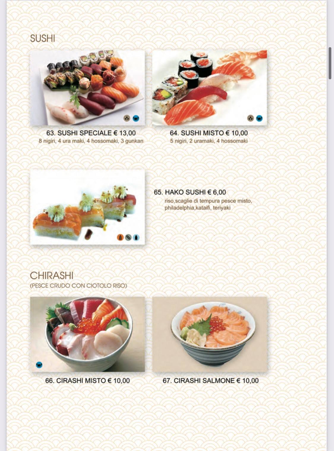 Menu di Tokyo Sushi Restaurant 