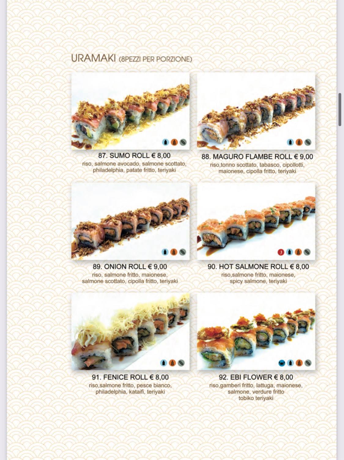 Menu di Tokyo Sushi Restaurant 