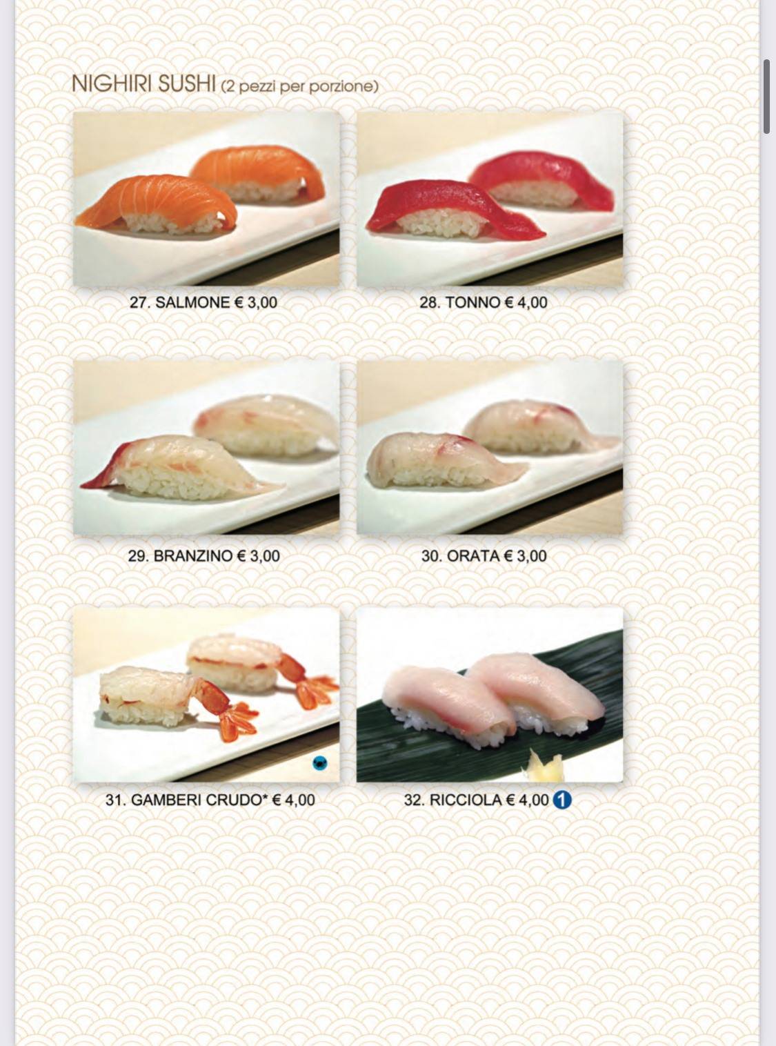 Menu di Tokyo Sushi Restaurant 