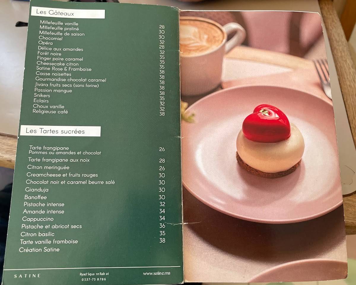 Menu de Satine