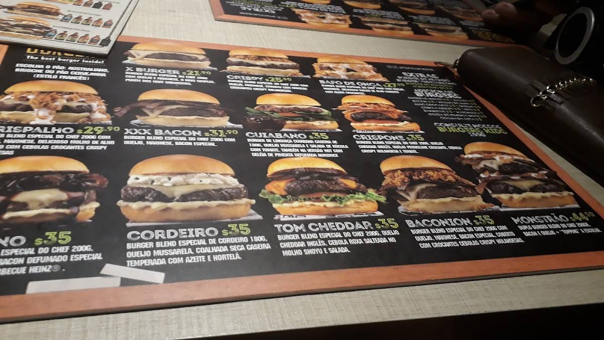 School Bus Burgers cardápio