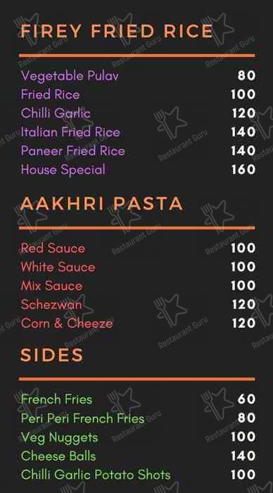 Scooby's Kitchen menu