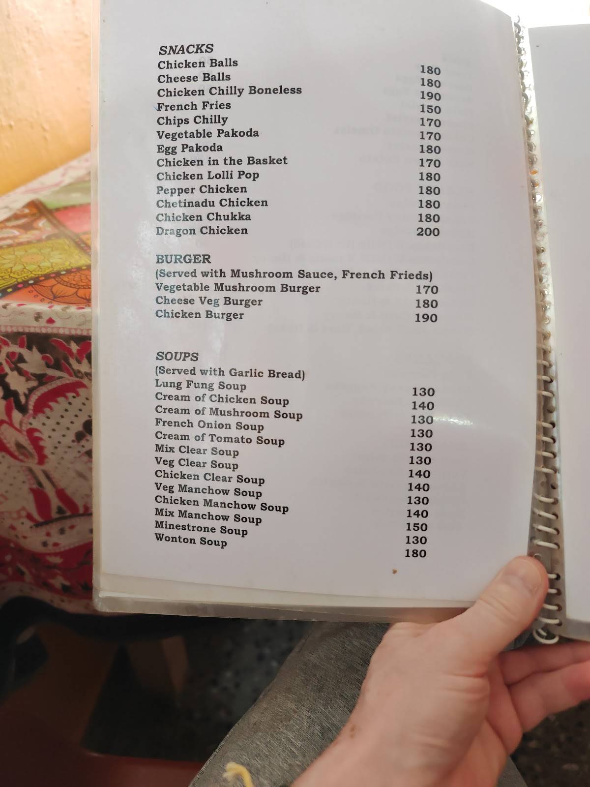 SeaLord Restaurant menu