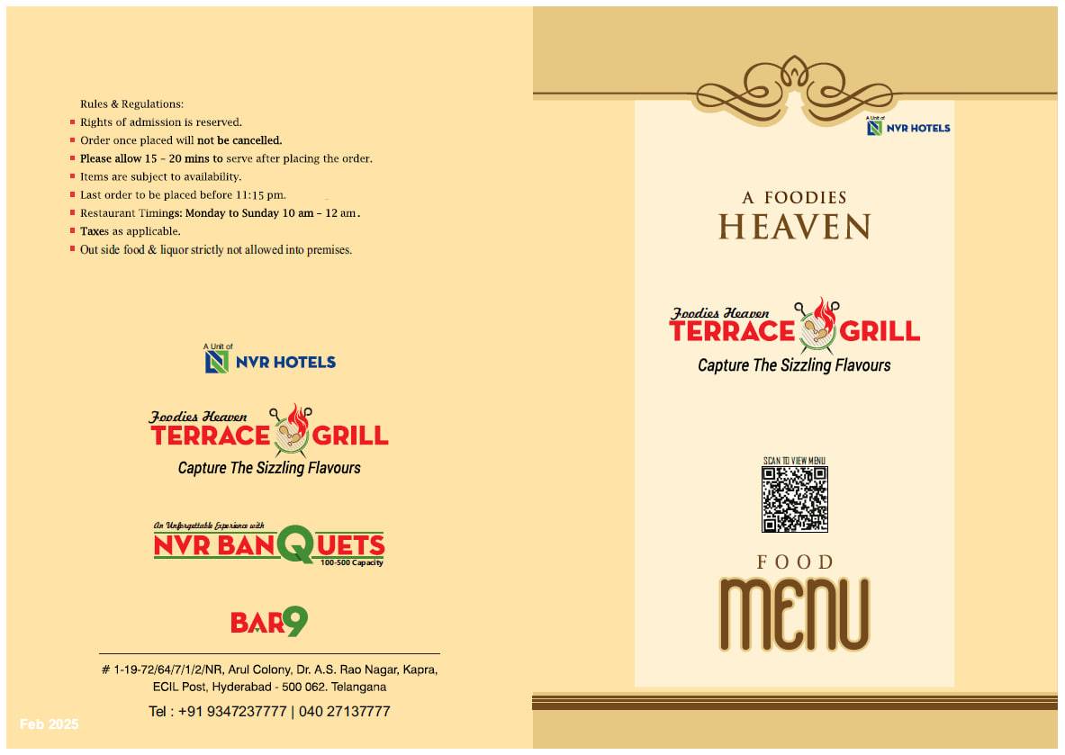 Terrace Grill menu