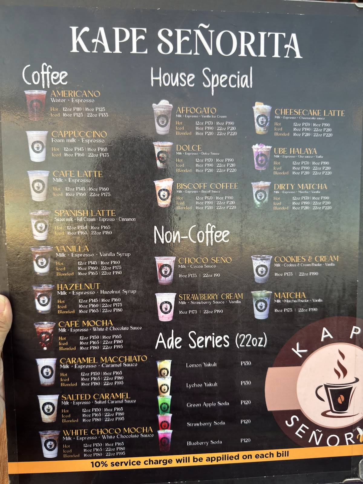 Menu at Señorita Rica restaurant, Antipolo, 23 Sumulong Hwy