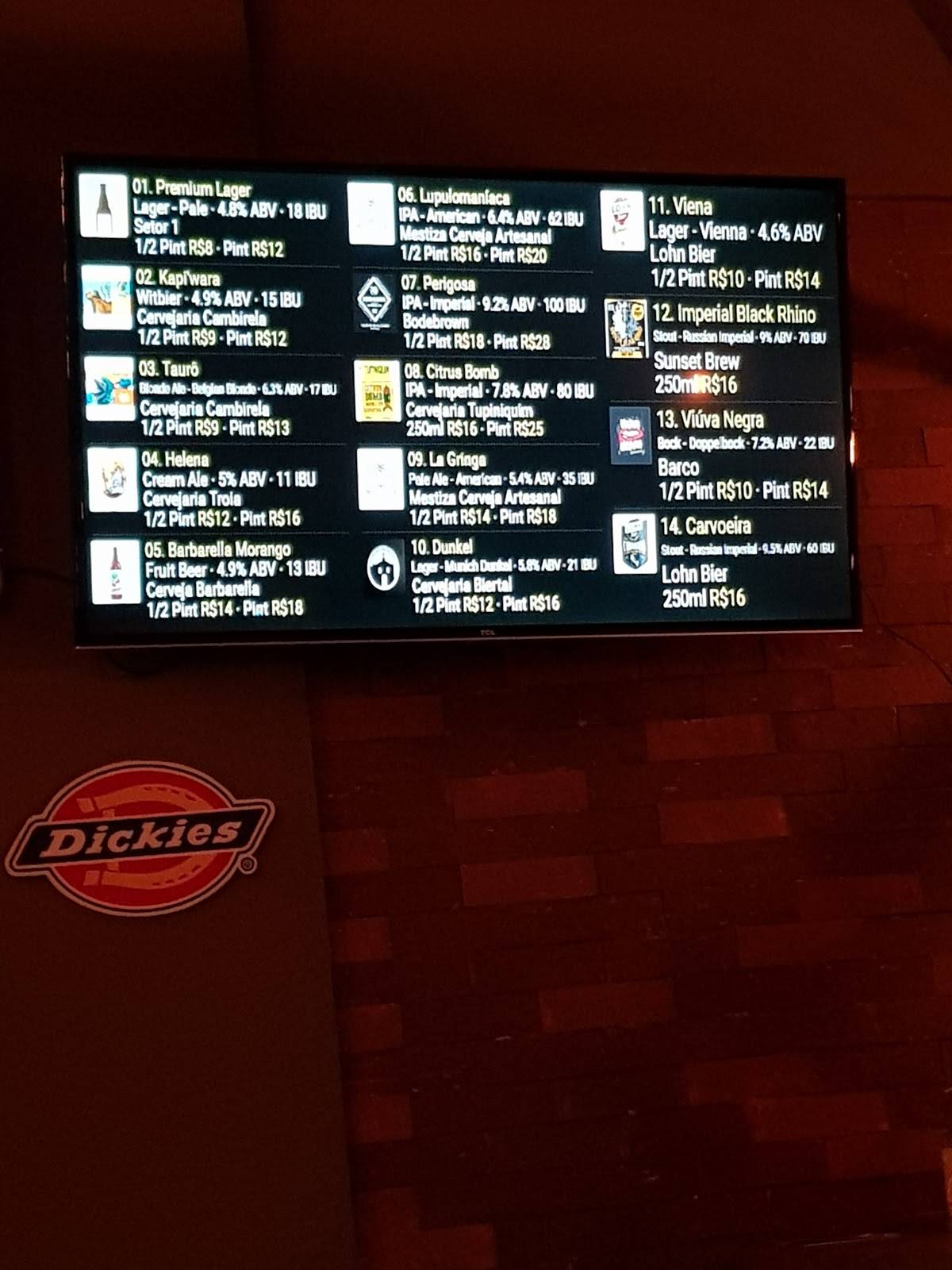 Setor 1 Burger & Beer cardápio