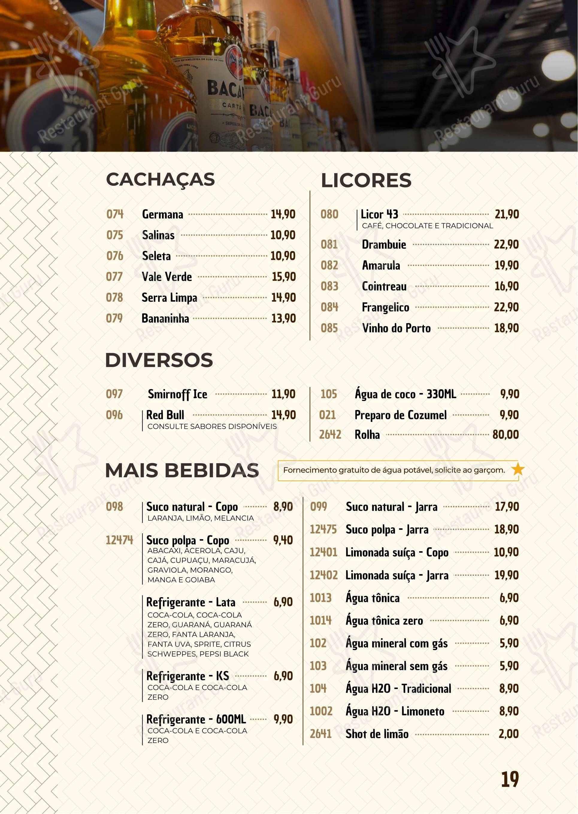 Seu Juca - Menu bar