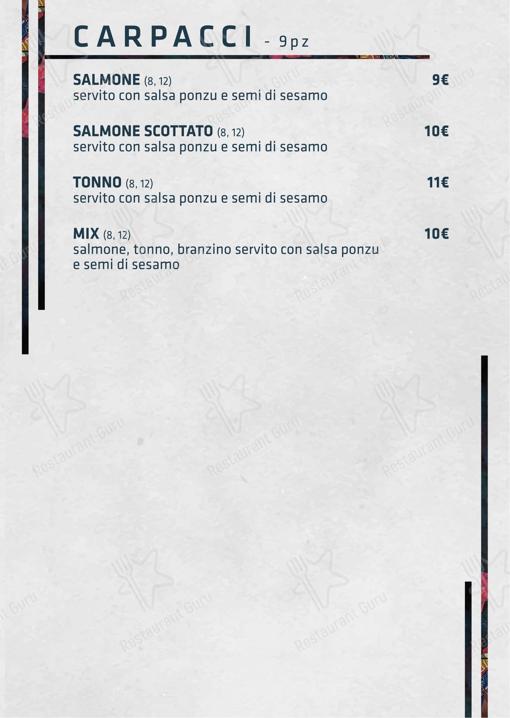 菜单 per Shabu Monza in Monza