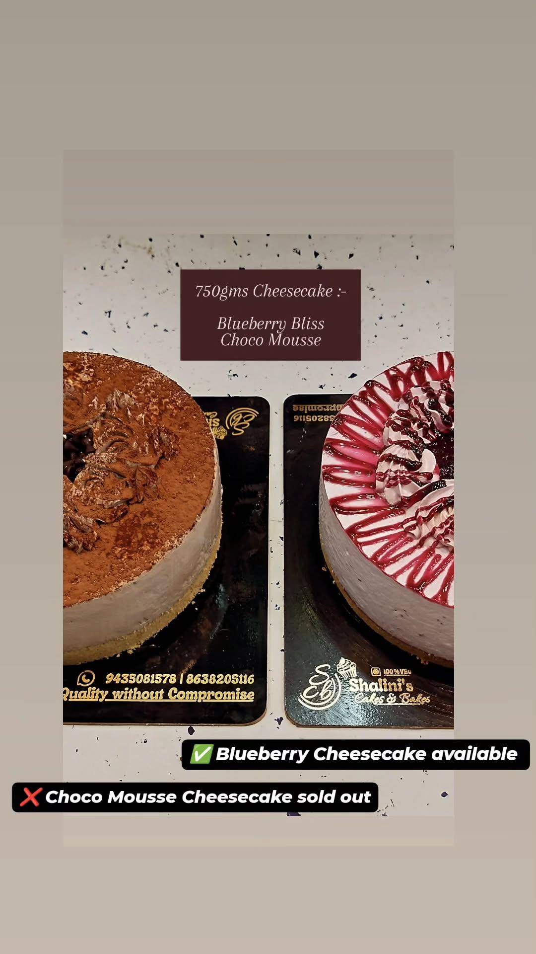 Shalini's Cakes & Bakes - Main Town Outlet menu