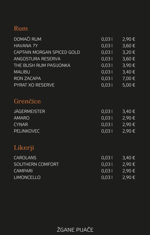 Menu di Sidro 