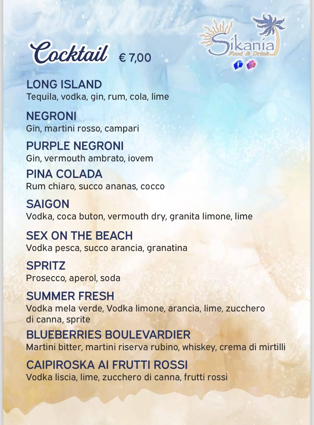 Menu di Sikania RistoPub 