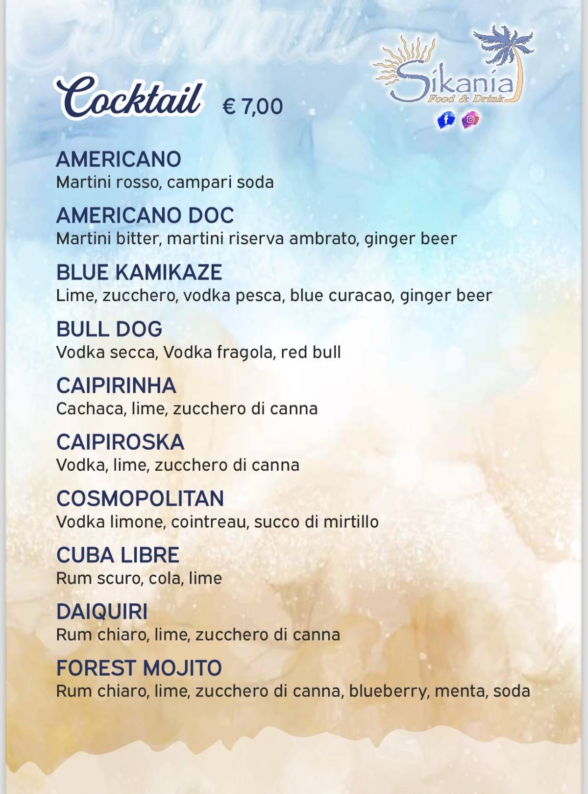 Menu di Sikania RistoPub 