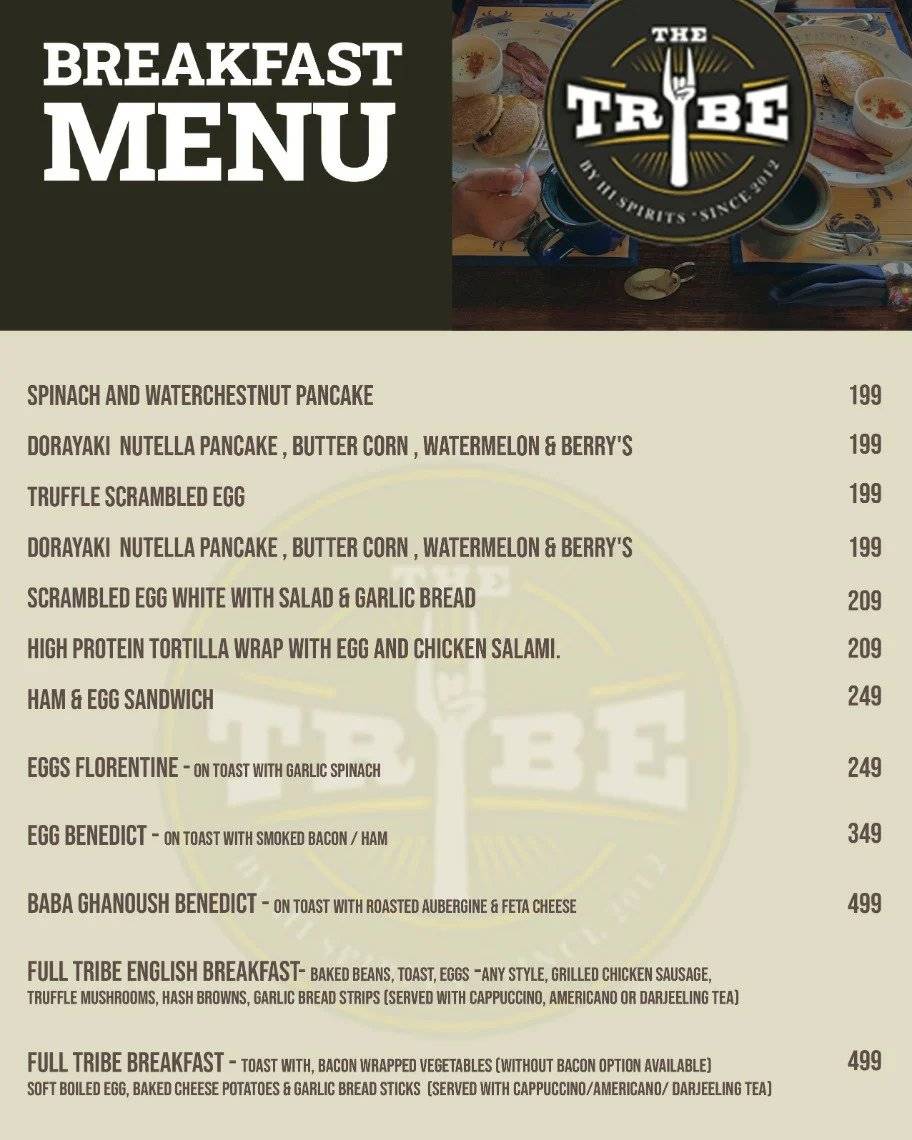 The Tribe by Hi Spirits menu