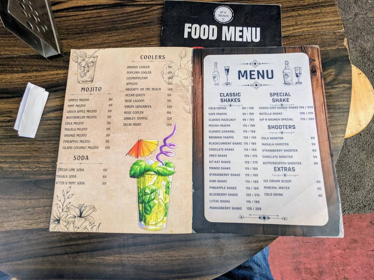 Sip n Brunch menu