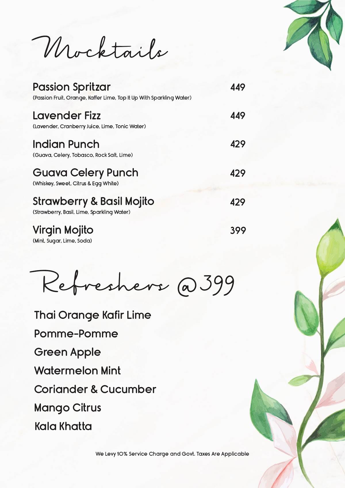 Somewhere Delhi menu