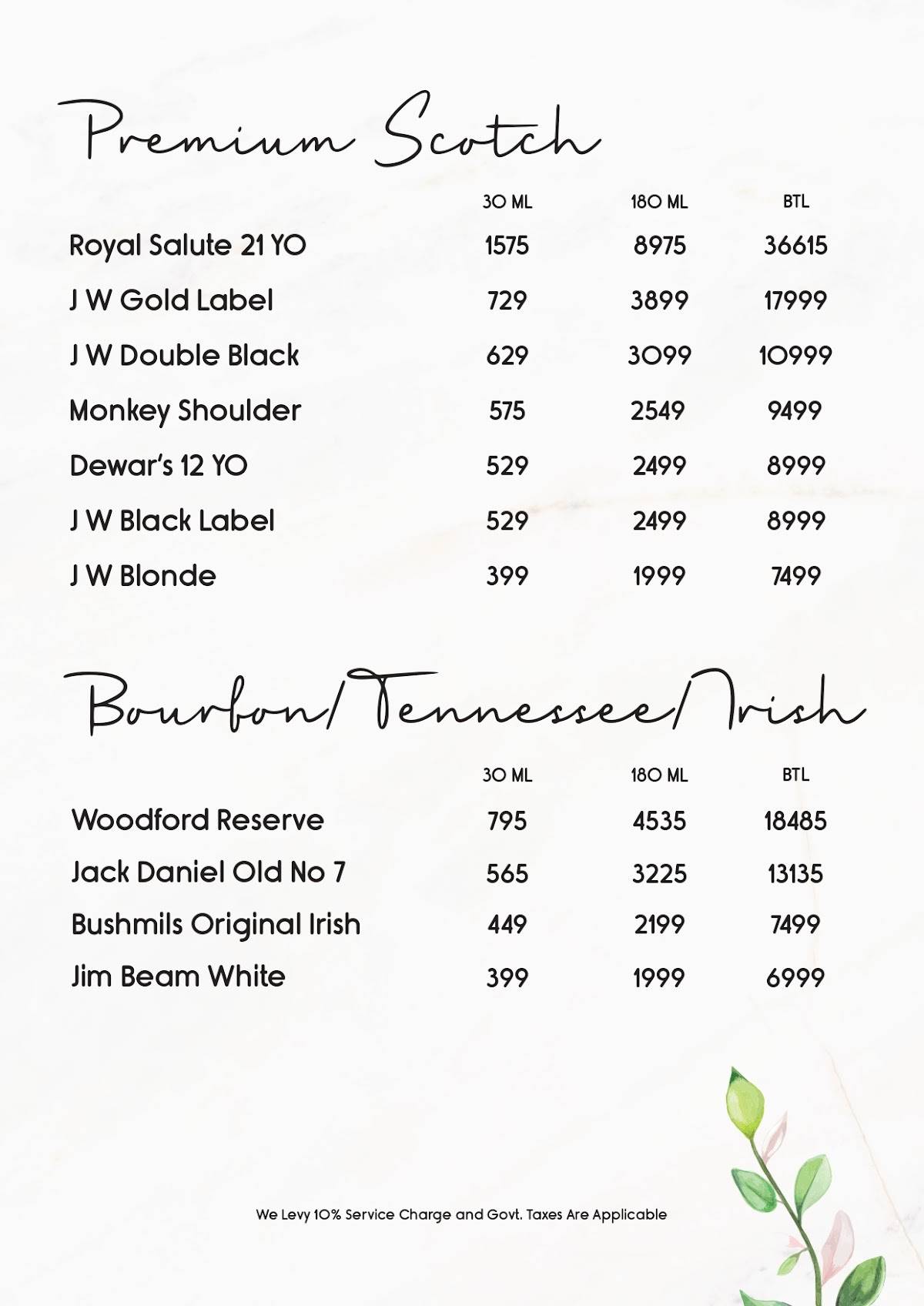 Somewhere Delhi menu