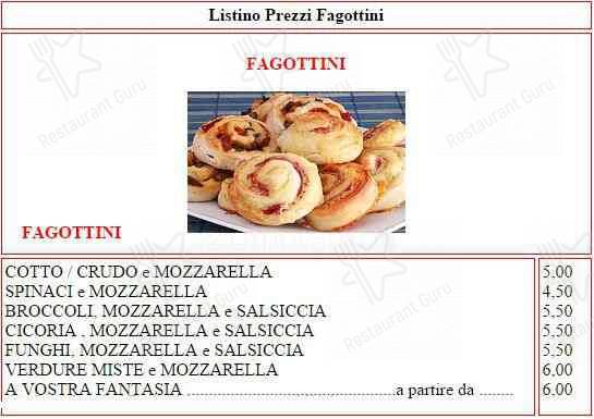 Menu di Spiano Pizza 