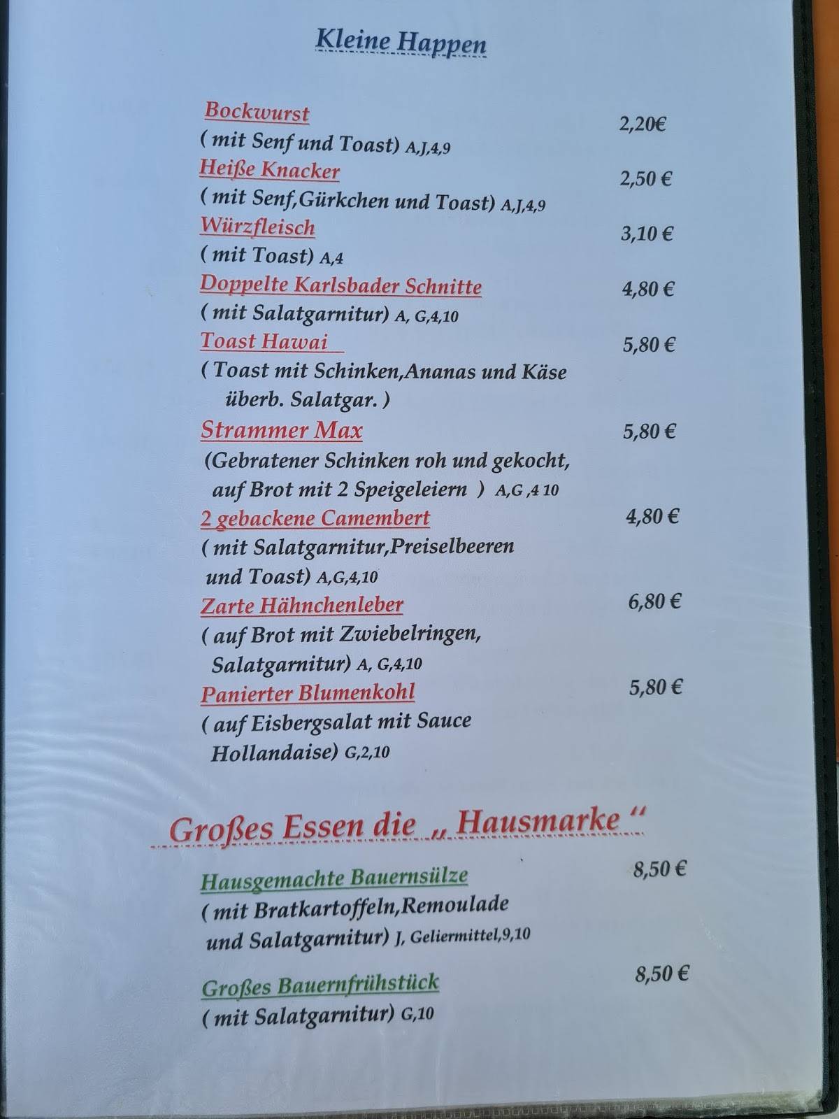 Speisekarte von Sportlerheim Dölzig restaurant Schkeuditz