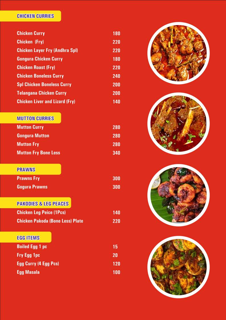 Sri Abhiruchi Biryani - Dilsukhnagar menu