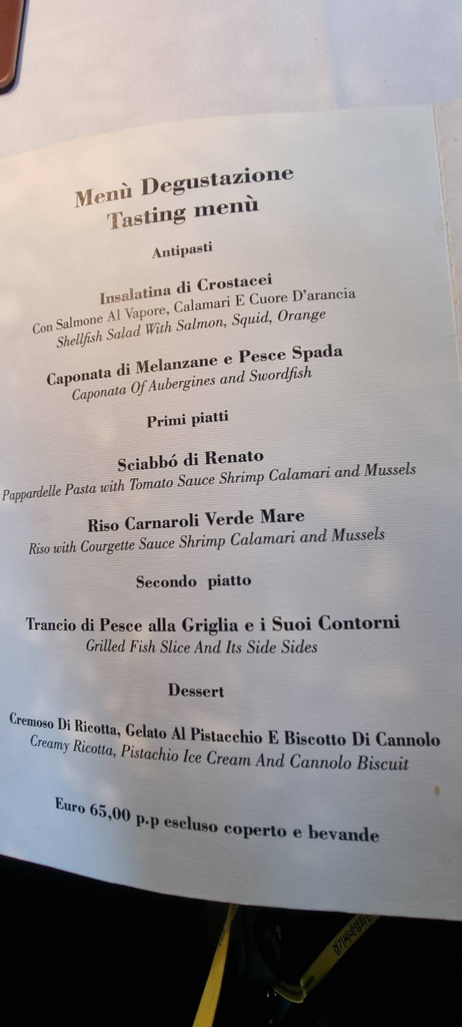 Menu di Stabile 169 