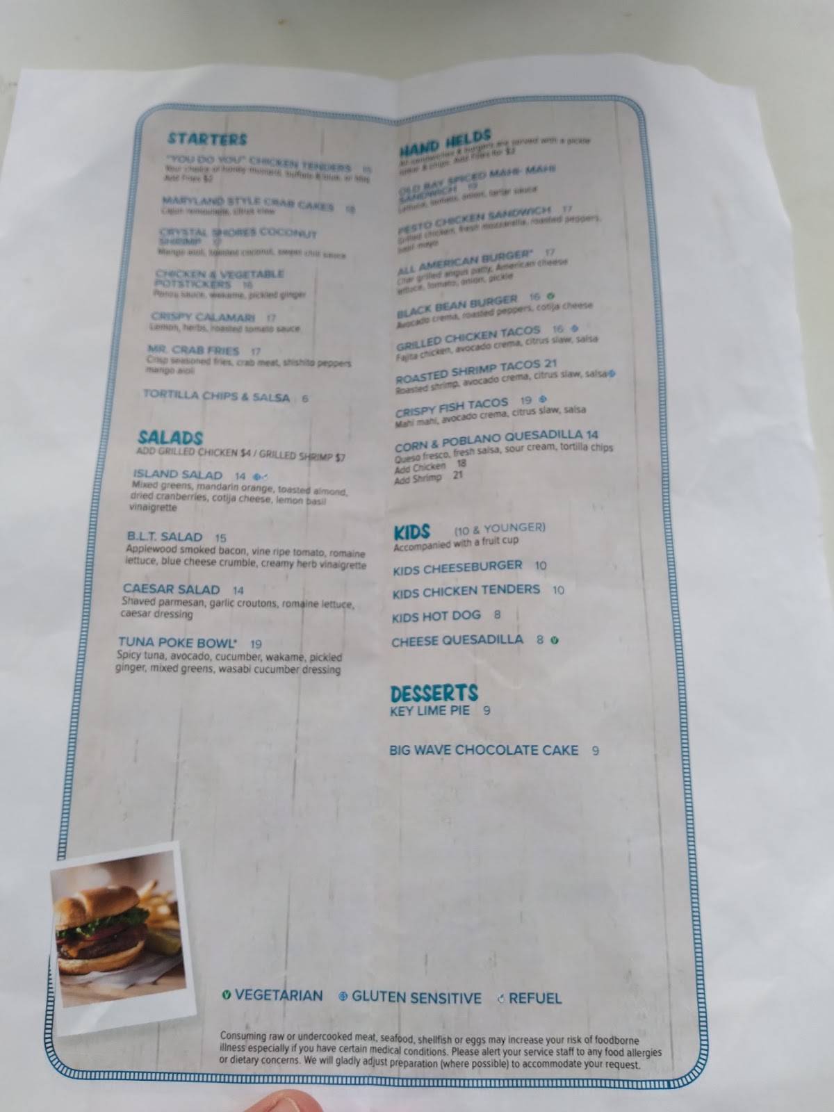 Menu at Stilts Bar & Grill, Marco Island