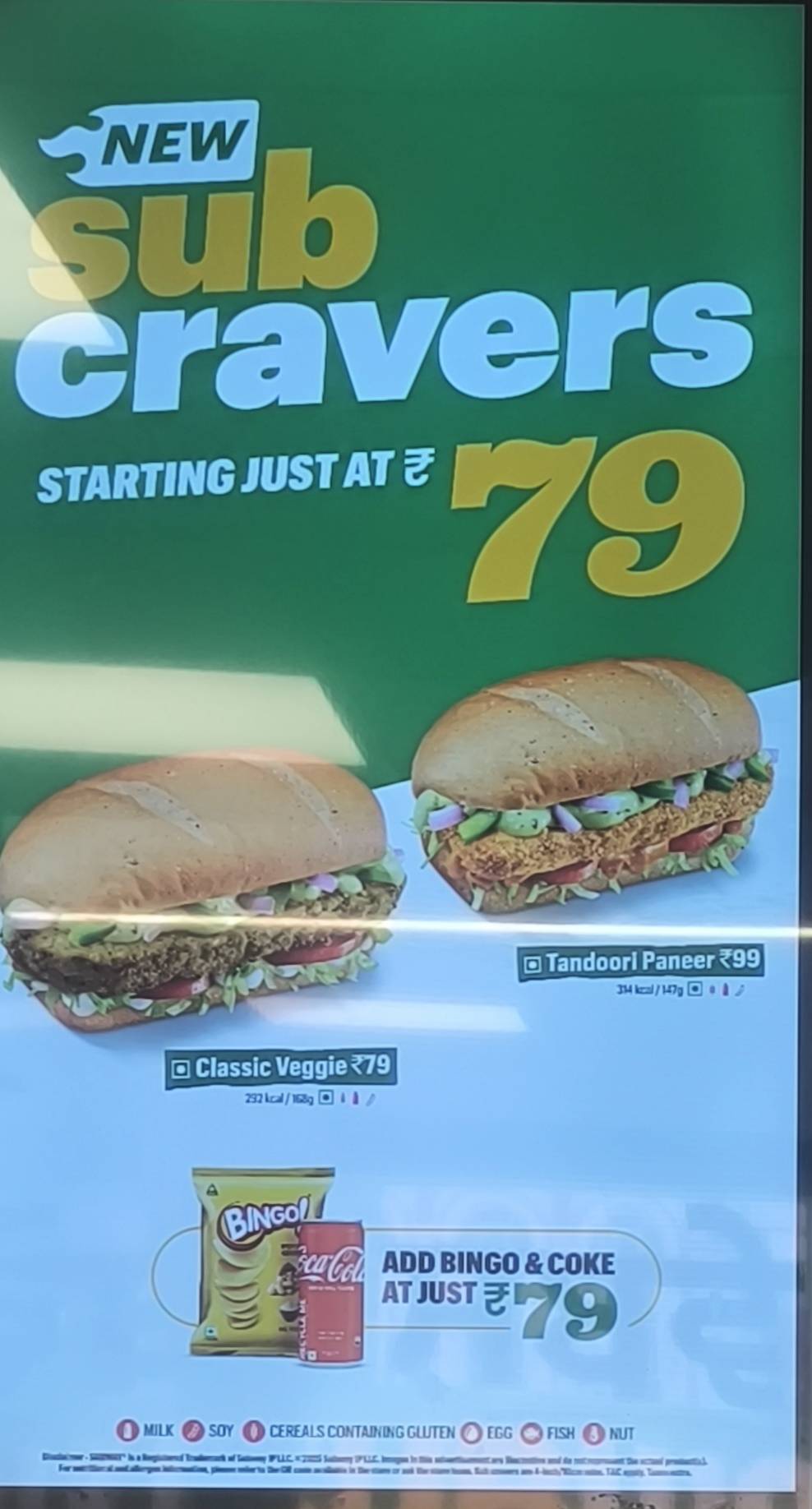 Subway Niwan Bazar menu