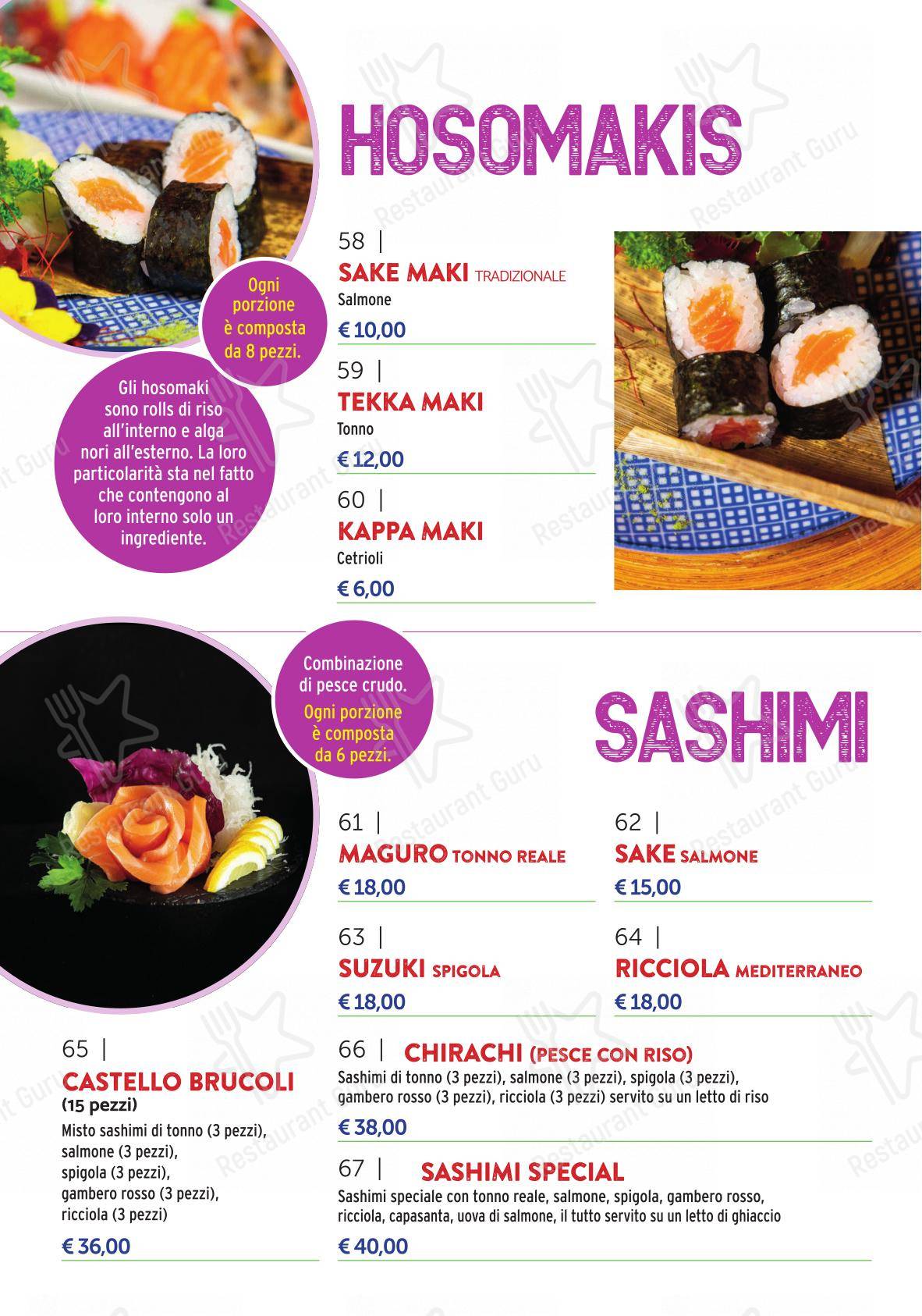 Menu per SUDcafè in Brucoli