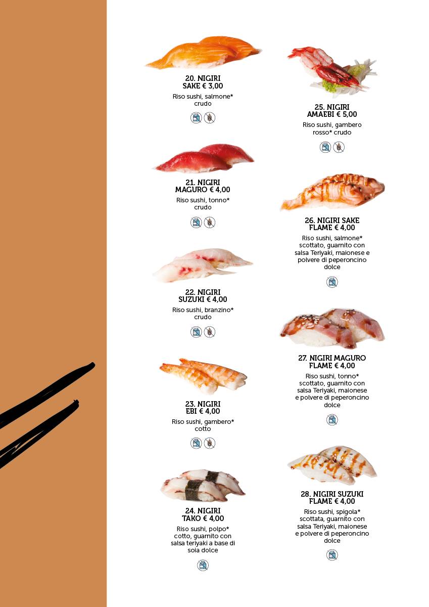 Menu di sole sushi fusion 