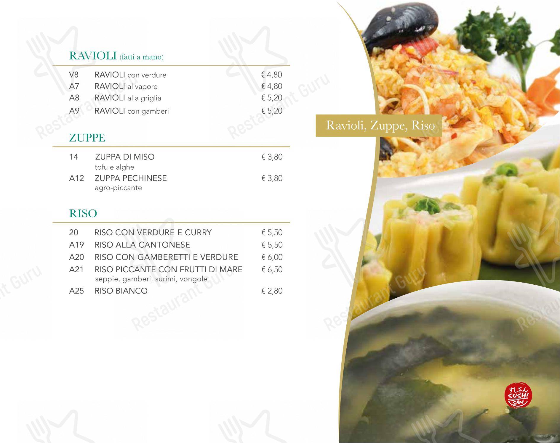 Menu di Sushi San 