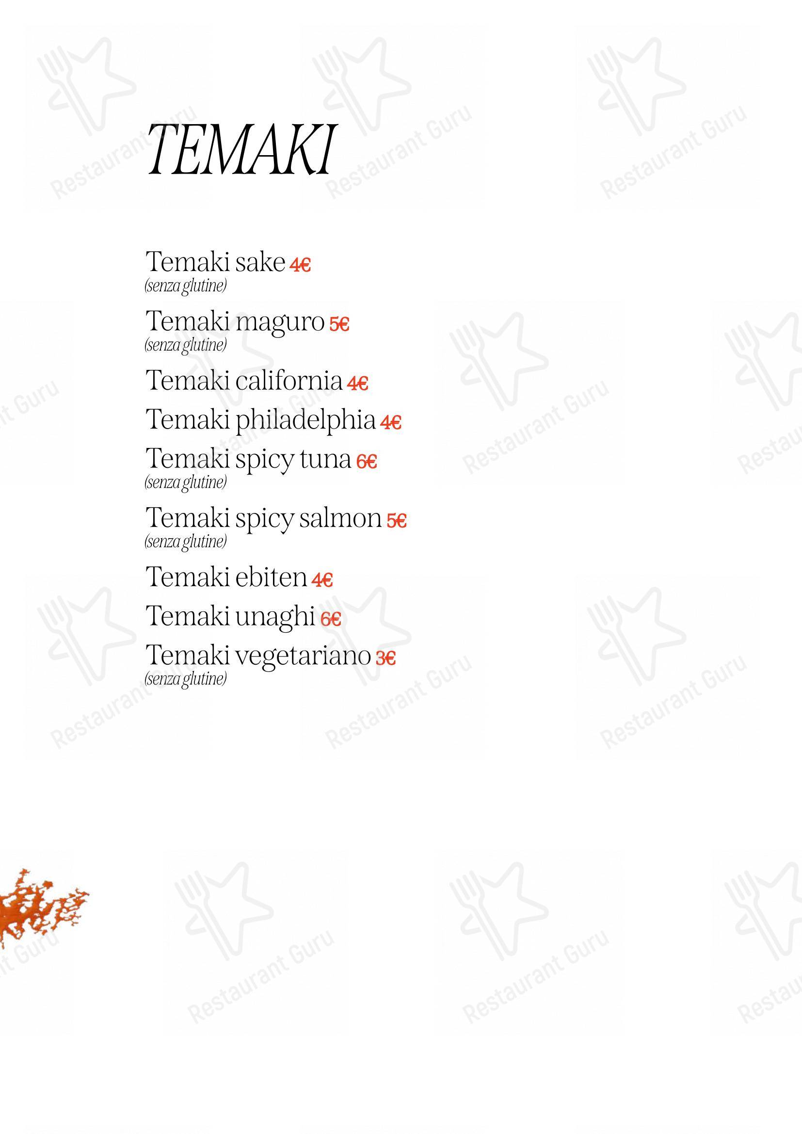 Menu per Sushi Tao Restaurant in Modena